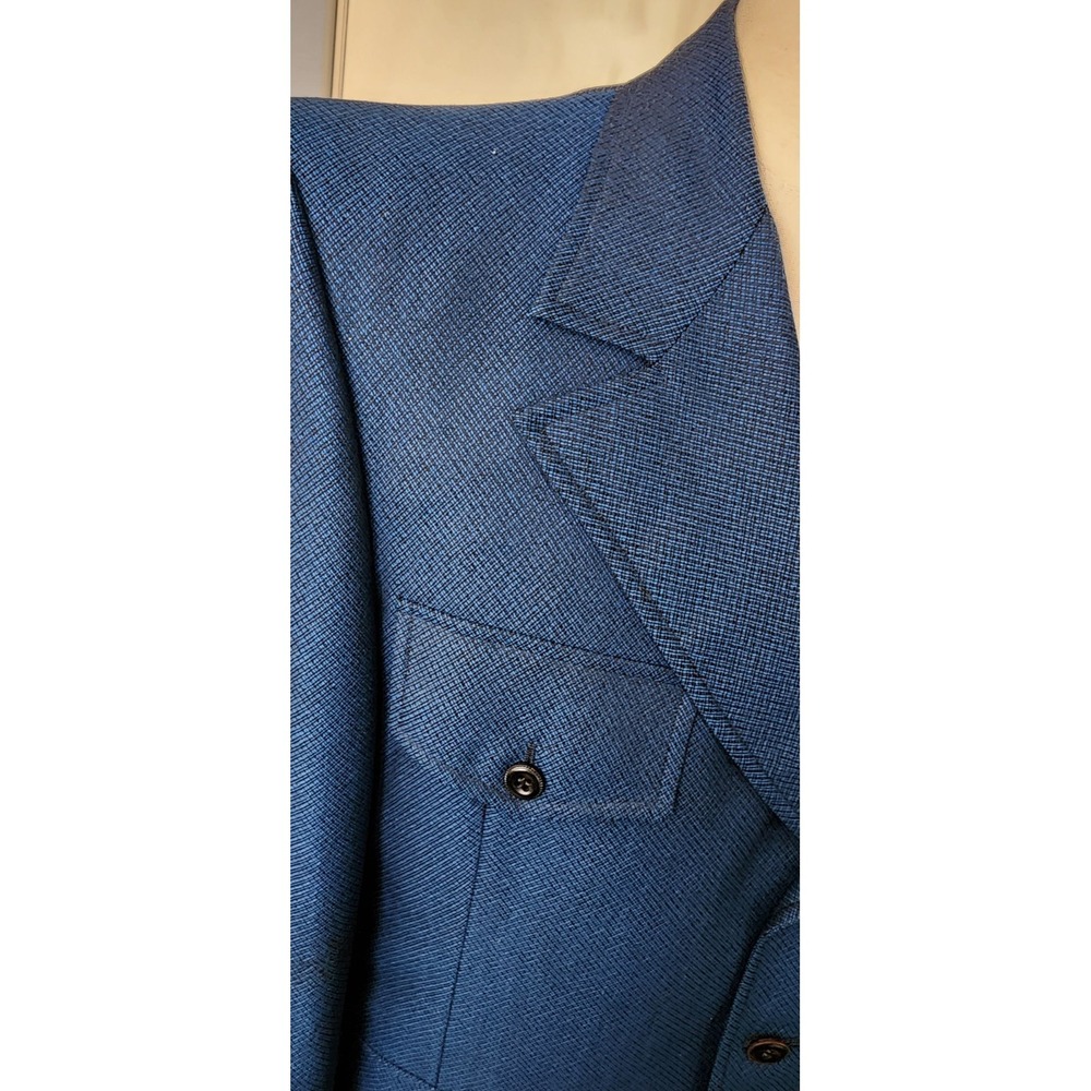 Vtg 70s Hammonton Park Wool Blazer Sport Coat Jacket mens Sz~ 43 Action Belted - Picture 8 of 16
